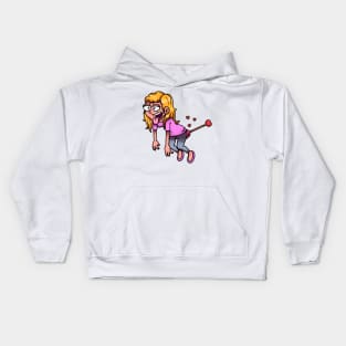 Floating Woman Shot By Cupid’s Heart Arrow Kids Hoodie